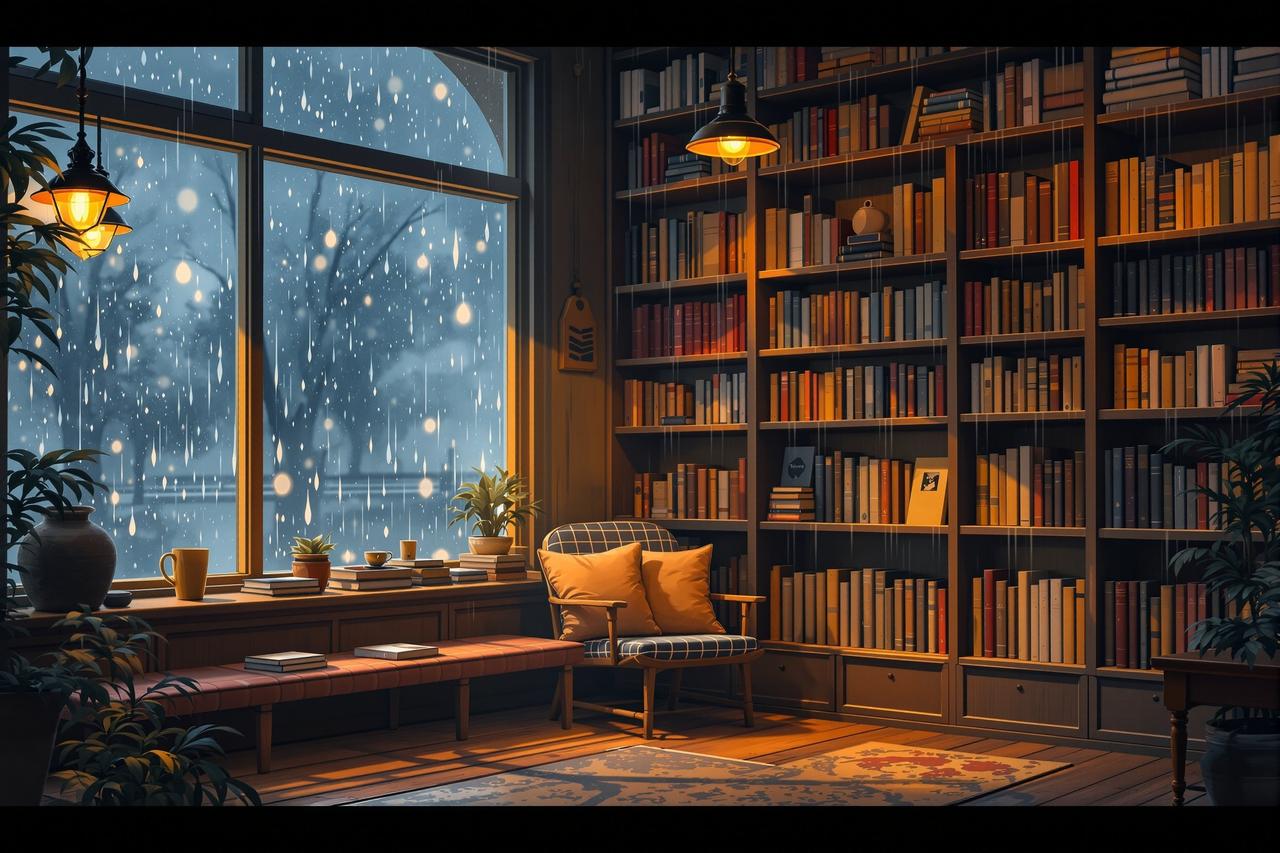 红豆魔改短剧作品 - 雨天的老书店